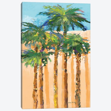 Tan Shadow Palms I Canvas Print #JSL71} by Jane Slivka Canvas Artwork