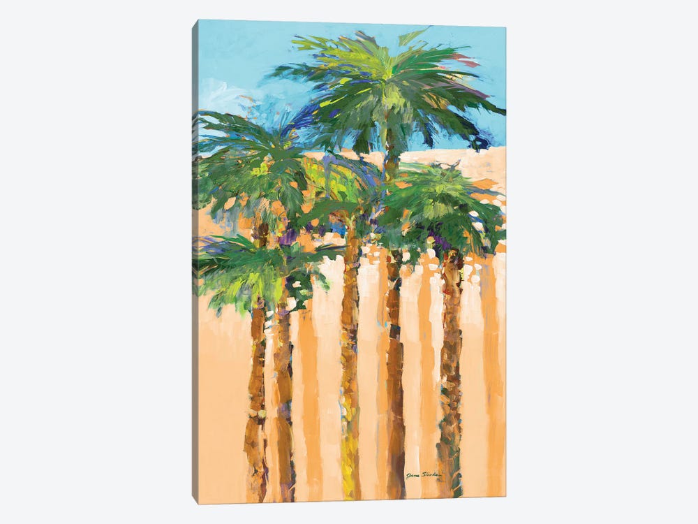 Tan Shadow Palms I by Jane Slivka 1-piece Canvas Print
