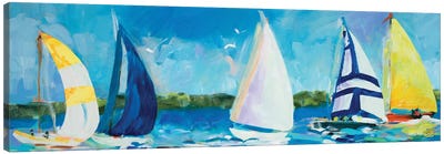 The Regatta I Canvas Art Print - Sailboat Art