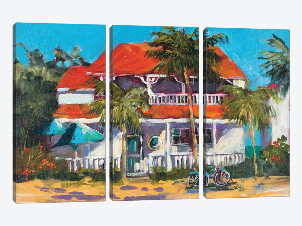 Oceanview Home by Jane Slivka 3-piece Canvas Print