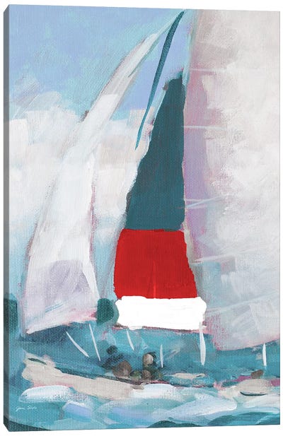 Red and Blue Sail I Canvas Art Print