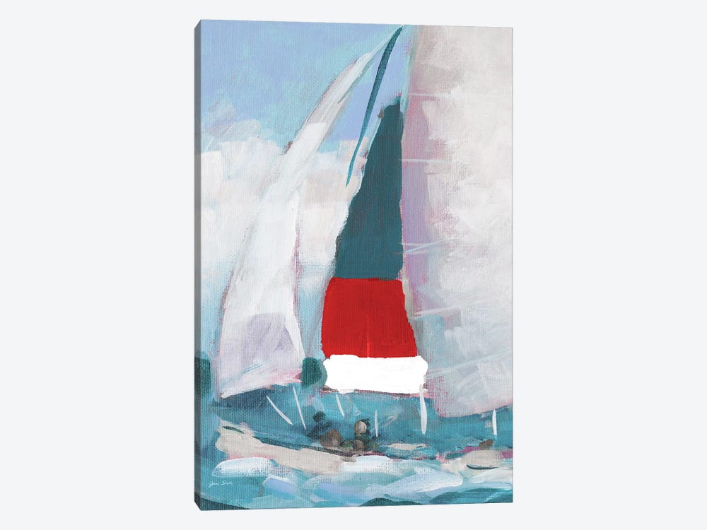 Red and Blue Sail I by Jane Slivka 1-piece Canvas Print