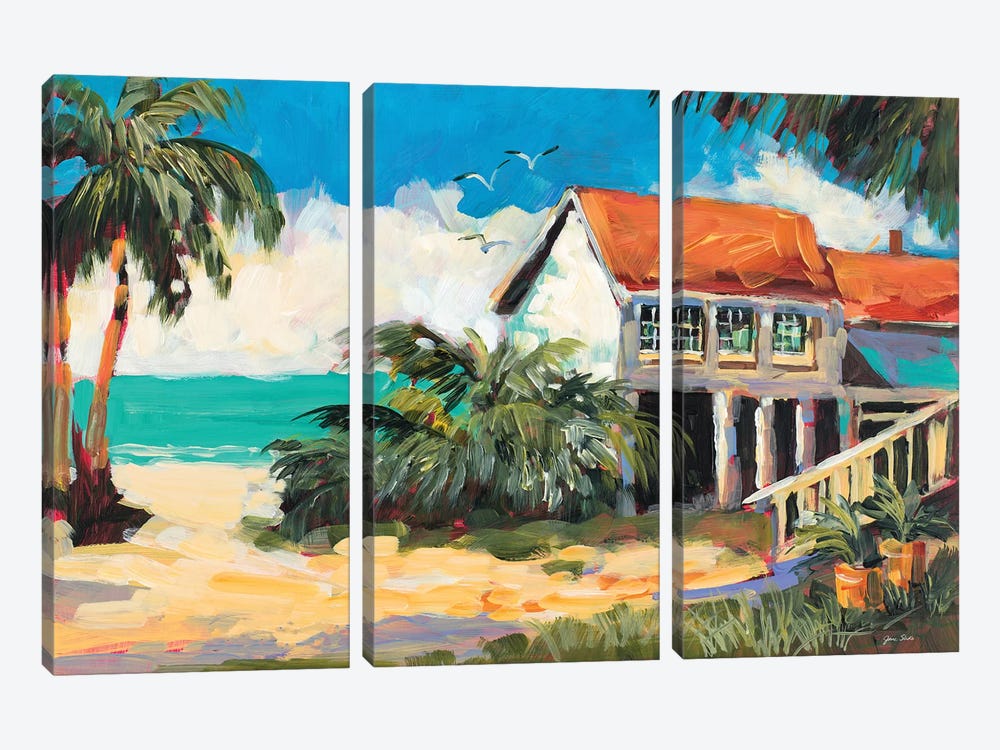 Tropical Getaway by Jane Slivka 3-piece Canvas Print