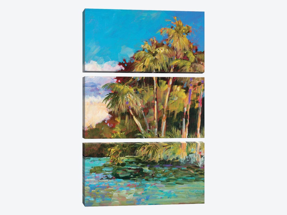Tropical Side of Town by Jane Slivka 3-piece Canvas Art
