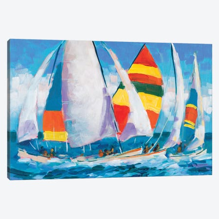 Wide Sails Canvas Print #JSL95} by Jane Slivka Art Print