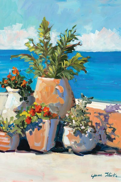 Coastal Greenery by Jane Slivka acrylic art print