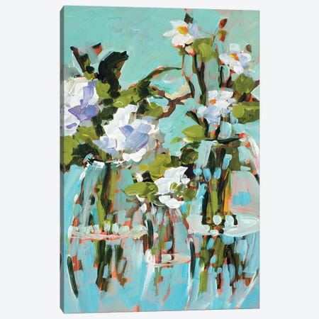 Flowers In Vase Canvas Print #JSL99} by Jane Slivka Canvas Art