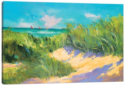 Blue Grass Breeze I Canvas Art Print