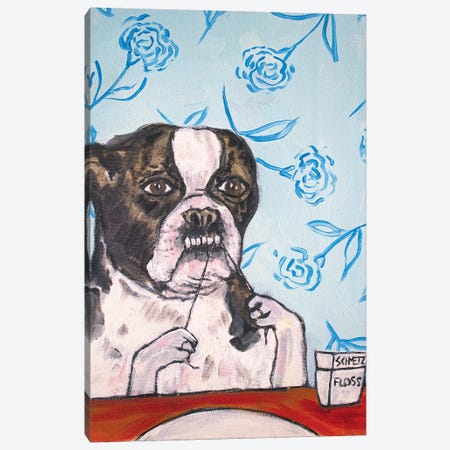 Boston Terrier Floss Canvas Print #JSM12} by Jay Schmetz Art Print