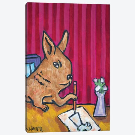 Bunny Artist Canvas Print #JSM18} by Jay Schmetz Canvas Art Print