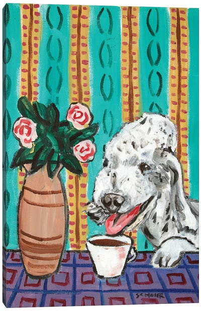 Dandie Dinmont Coffee Canvas Art Print - Jay Schmetz