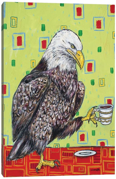 Eagle Coffee Canvas Art Print - Jay Schmetz