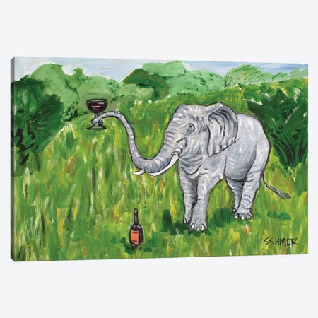 Elephant Wine Canvas Print #JSM28} by Jay Schmetz Canvas Artwork