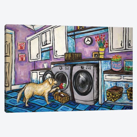 Golden Retriever Laundry Canvas Print #JSM33} by Jay Schmetz Canvas Art Print