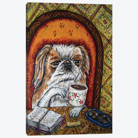 Pekingese Coffee Canvas Print #JSM46} by Jay Schmetz Canvas Art Print