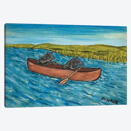 Pig Canoe Canvas Print #JSM47} by Jay Schmetz Canvas Print