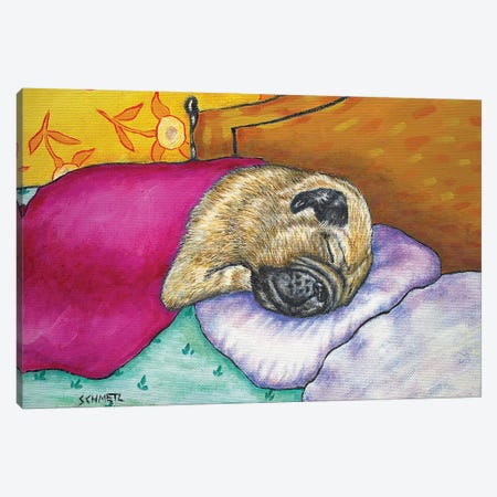 Pug Sleep Couch Canvas Print #JSM53} by Jay Schmetz Canvas Print