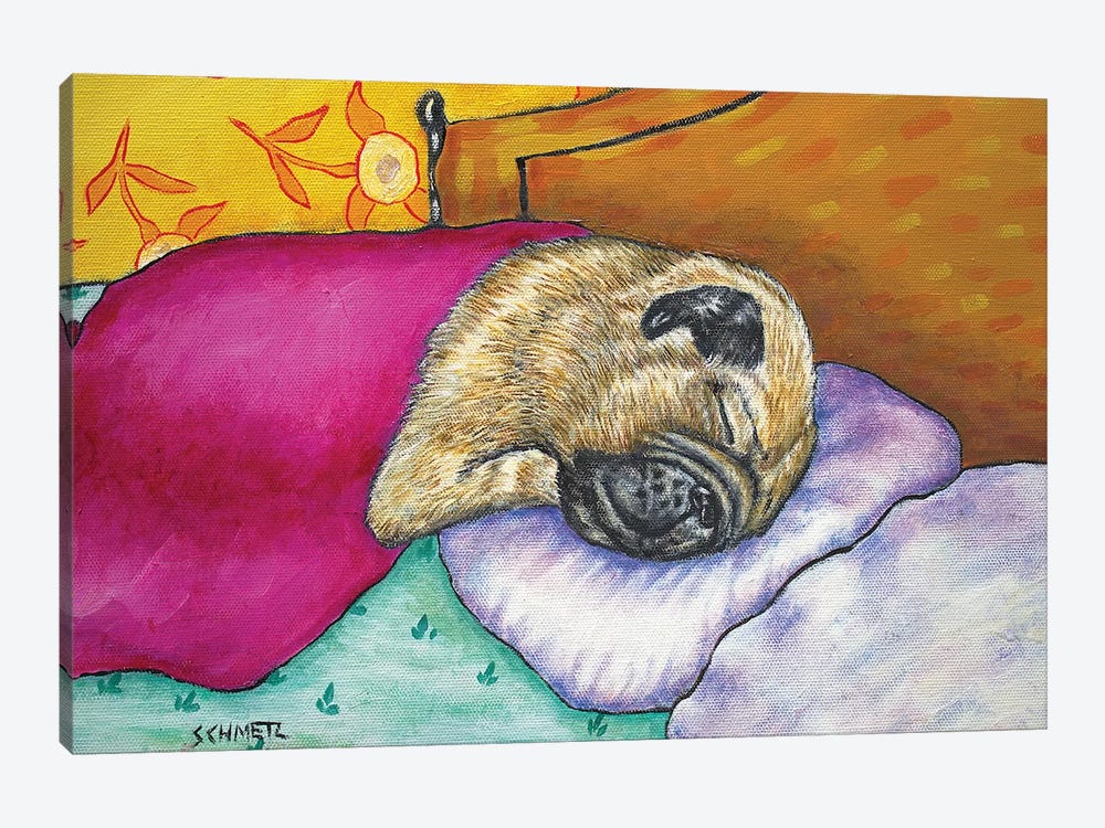 Pug Sleep Couch by Jay Schmetz 1-piece Canvas Artwork