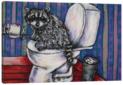 Raccoon #2 Canvas Art Print - Jay Schmetz