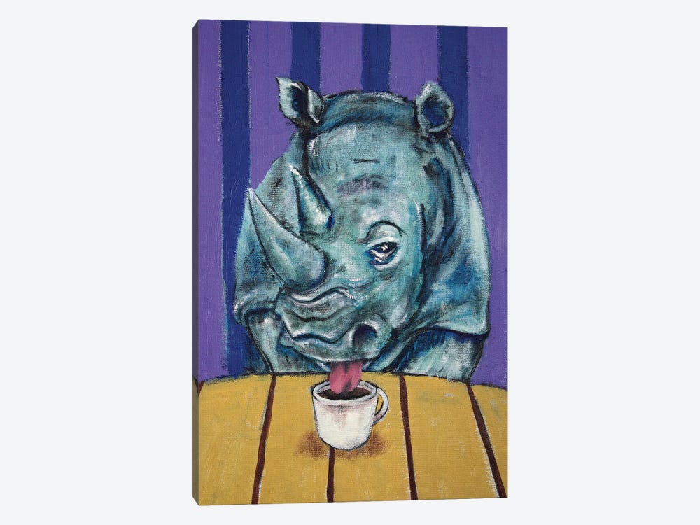 Rhino Coffee by Jay Schmetz 1-piece Canvas Art