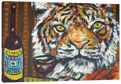 Tiger Wine Canvas Art Print - Jay Schmetz