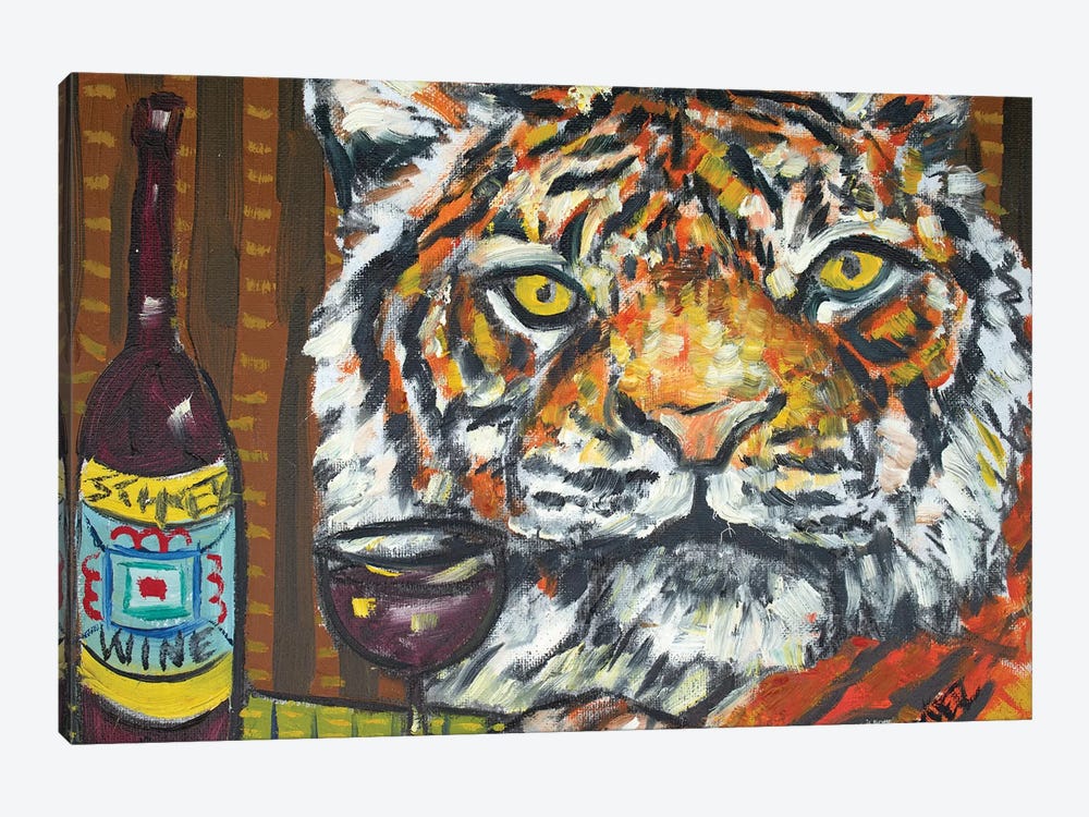 Tiger Wine by Jay Schmetz 1-piece Canvas Print