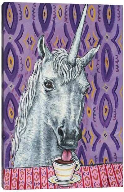 Unicorn Coffee Canvas Art Print