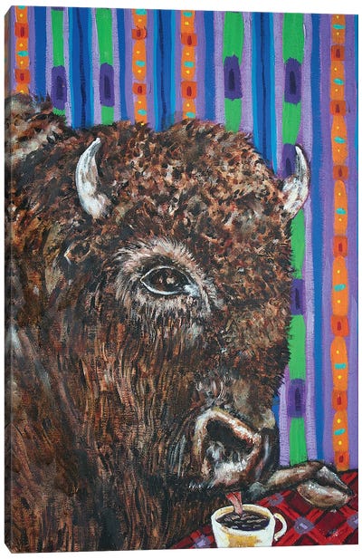 Bison Coffee Canvas Art Print - Jay Schmetz