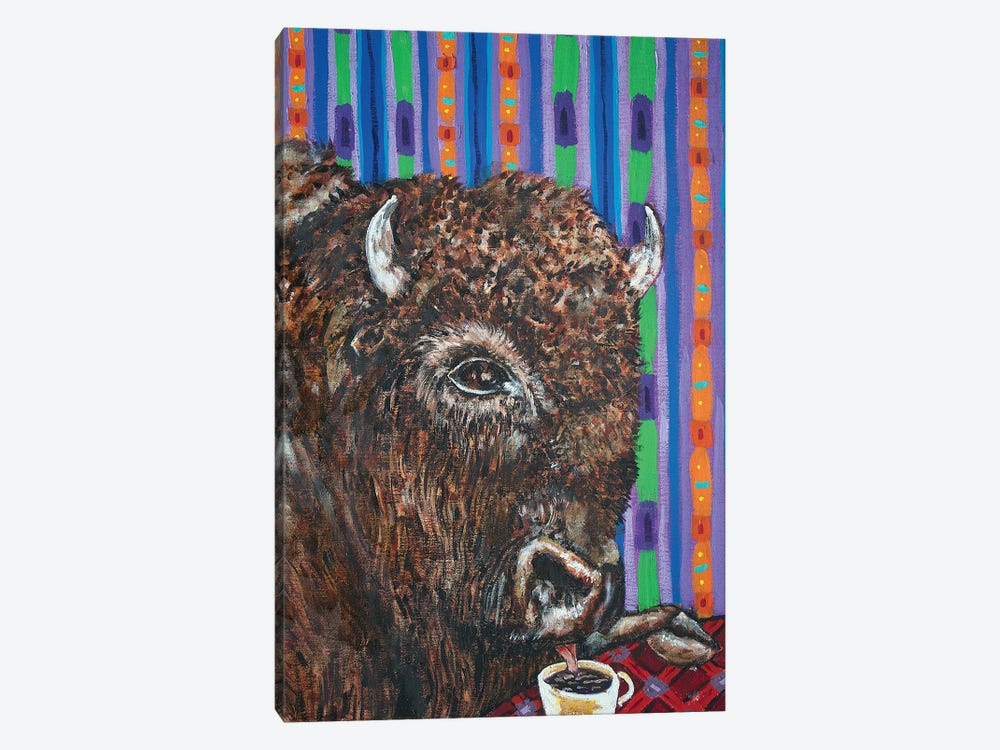 Bison Coffee by Jay Schmetz 1-piece Canvas Art
