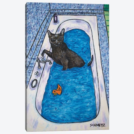 Bombay Cat Bath Canvas Print #JSM9} by Jay Schmetz Canvas Print