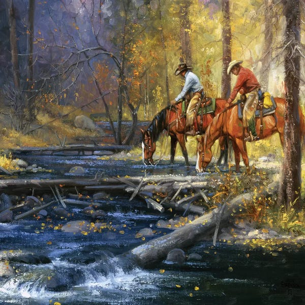 Western Décor: Cold Water & Falling Leaves by Jack Sorenson