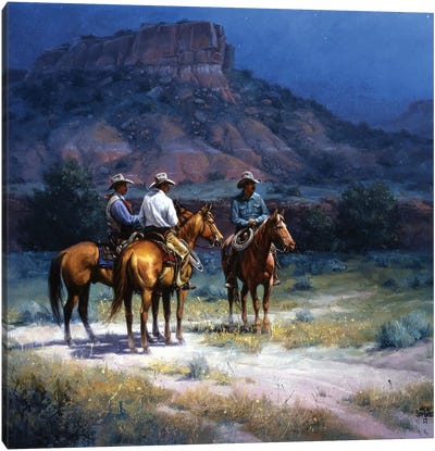 Moonshine Canvas Art Print - Cowboy & Cowgirl Art