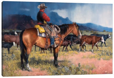Twenty Years in the Saddle Canvas Art Print - Jack Sorenson