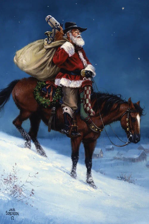 A Cowboy Christmas by Jack Sorenson wall art