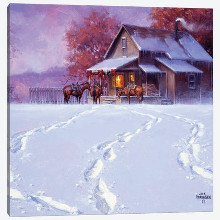 All Tracks Lead Home for the Holidays Canvas Print #JSO32} by Jack Sorenson Canvas Print