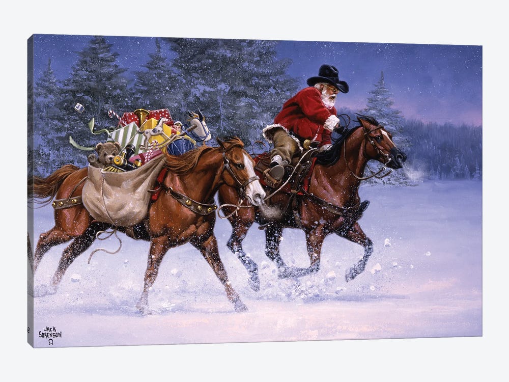 Christmas Rush by Jack Sorenson 1-piece Canvas Art