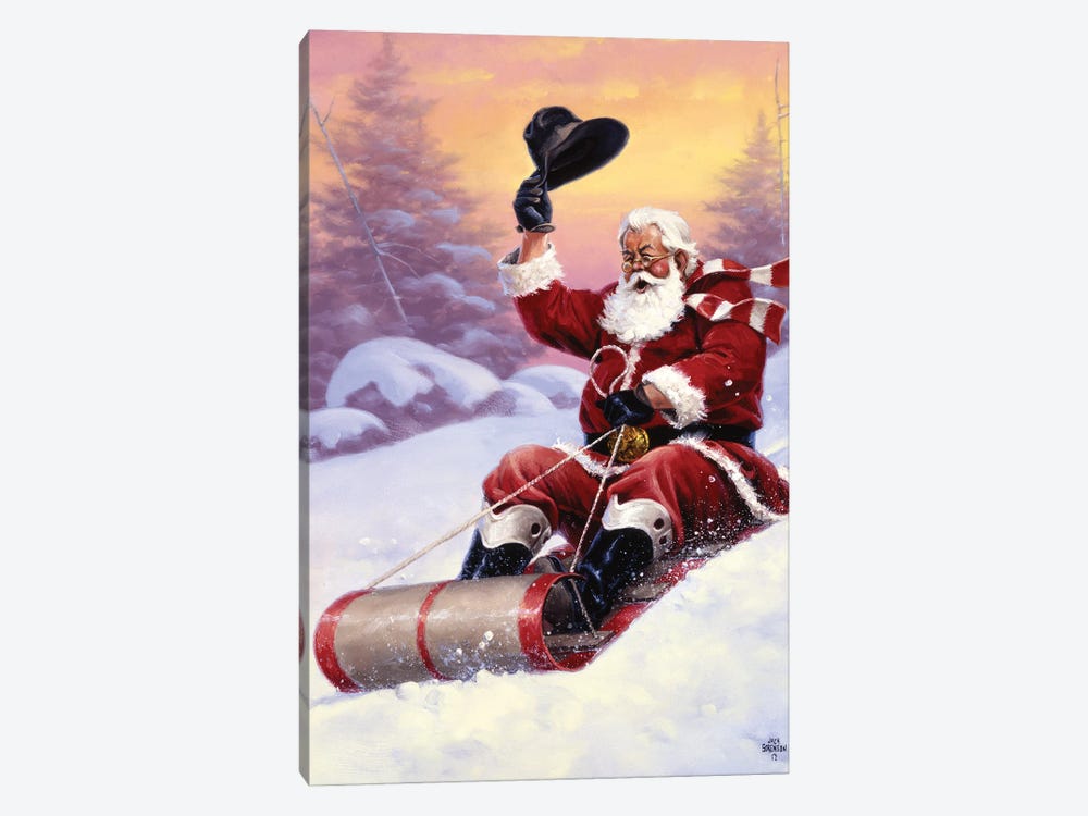 Here Comes Santa by Jack Sorenson 1-piece Art Print
