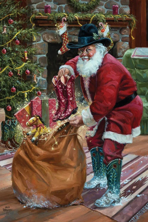 New Boots for Christmas by Jack Sorenson wall art