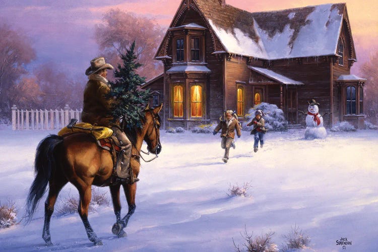 The Day Daddy Brought Home the Tree by Jack Sorenson wall art