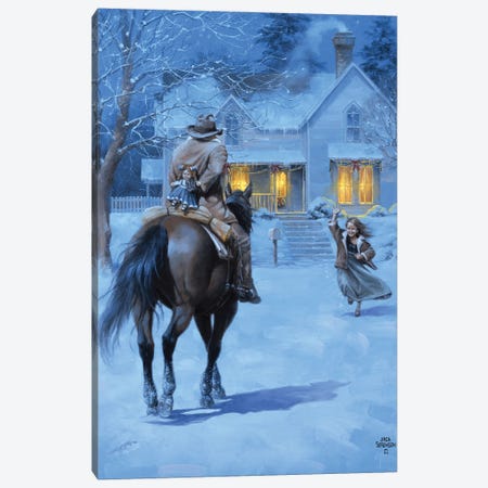 The Homecoming Canvas Print #JSO49} by Jack Sorenson Canvas Artwork