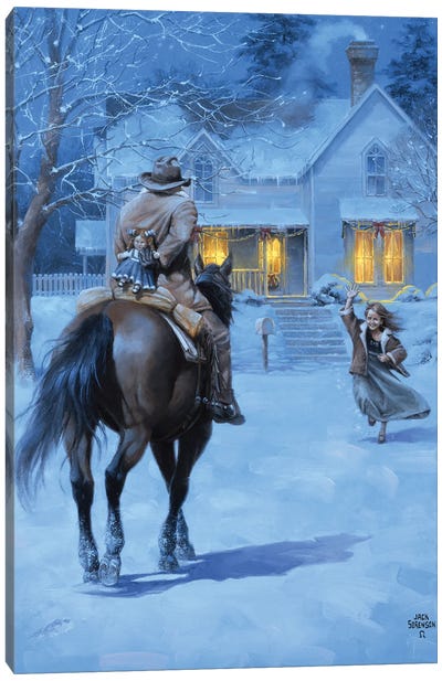 The Homecoming Canvas Art Print - Home for the Holidays