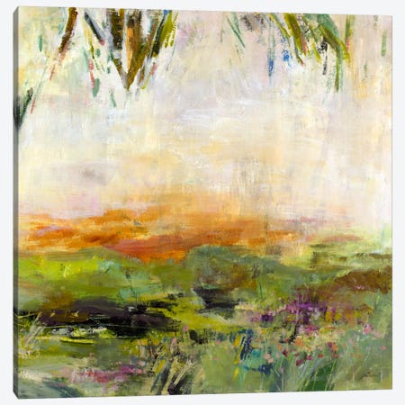 Meadow Sunset Canvas Print #JSR109} by Julian Spencer Canvas Artwork