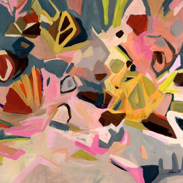 Mid-Century Modern Living Room: Pomegranate & Grapefruit by Julian Spencer