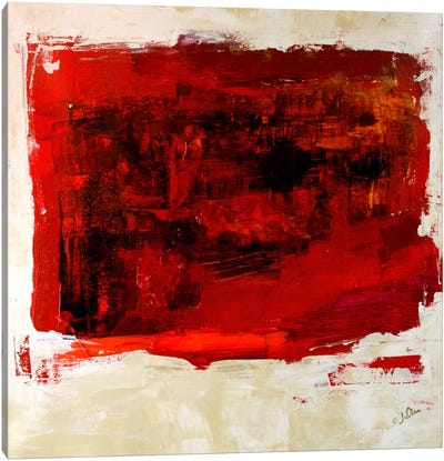 Red Study Canvas Art Print - Red Abstract Art