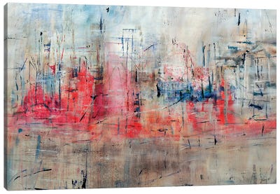 The City Calls Canvas Art Print - Abstract Expressionism Art