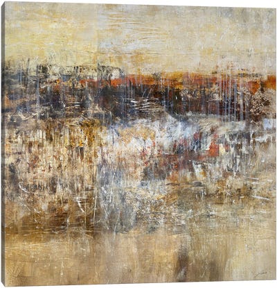 Summer Reflections Canvas Art Print - Effortless Earth Tone Abstracts
