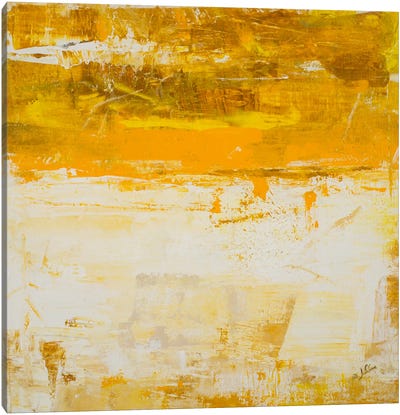 Yellow Field Canvas Art Print - Minimalist Abstract Art