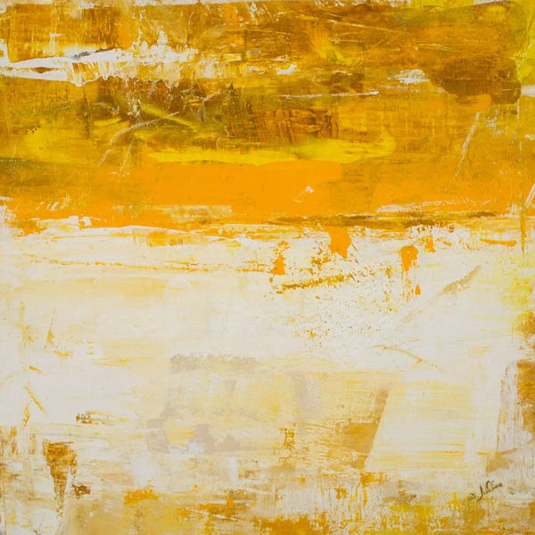 Large Modern Art - Canvas Prints: Yellow Field by Julian Spencer