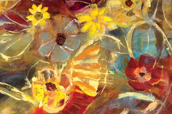 Julian Spencer: Chalkboard Flowers II by Julian Spencer