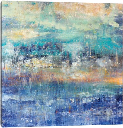 Lights On The Lake Canvas Art Print - Similar to Mark Rothko
